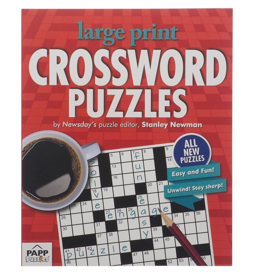 Large Print Crossword Puzzle Books By Stanley Newman Postmates