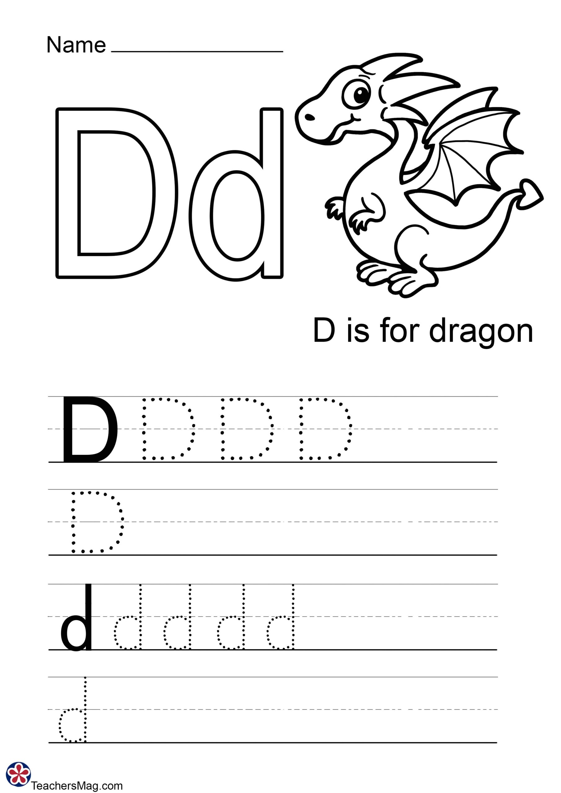 Free Letter D Printables