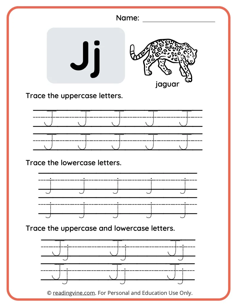 Free Printable Letter J Worksheets Preschool