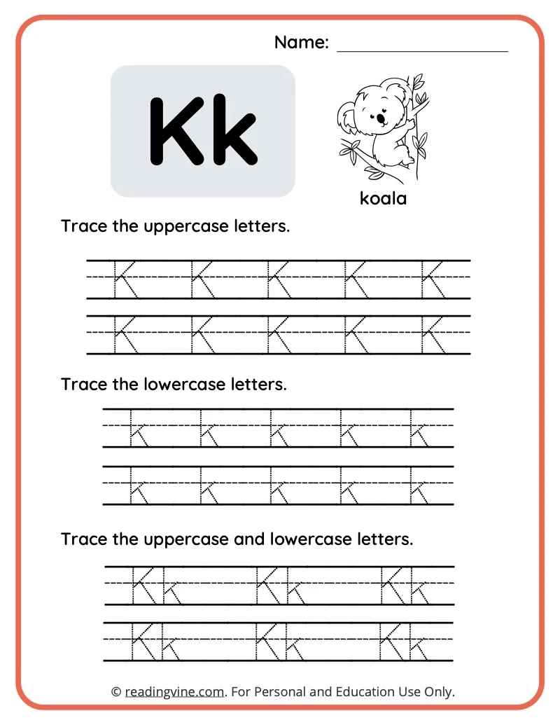 Letter K Worksheets For Preschool Free Printable