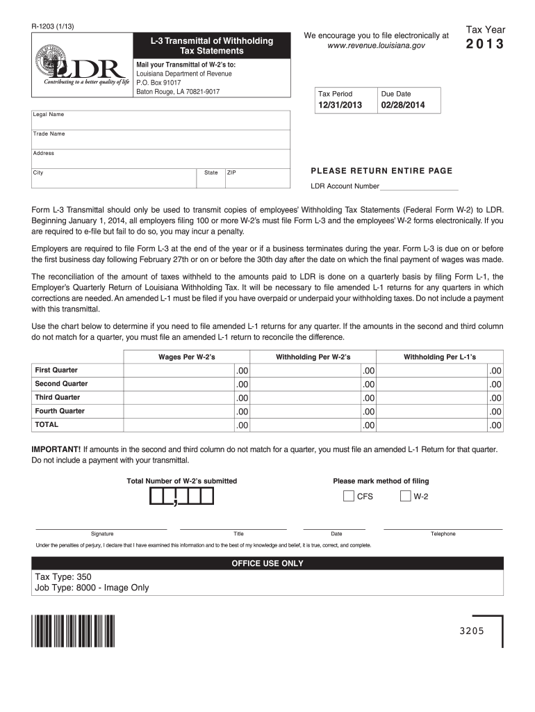 Louisiana L 4 Form Printable