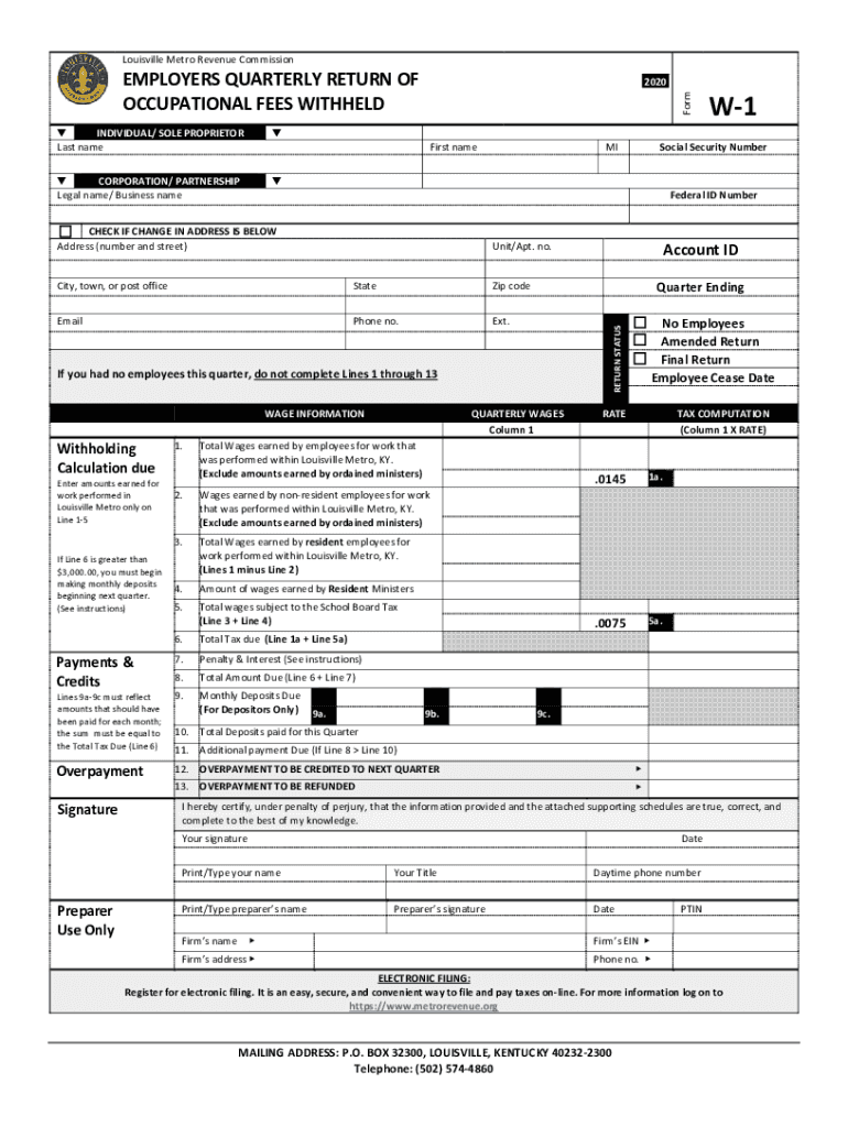 W 9 Form Ky