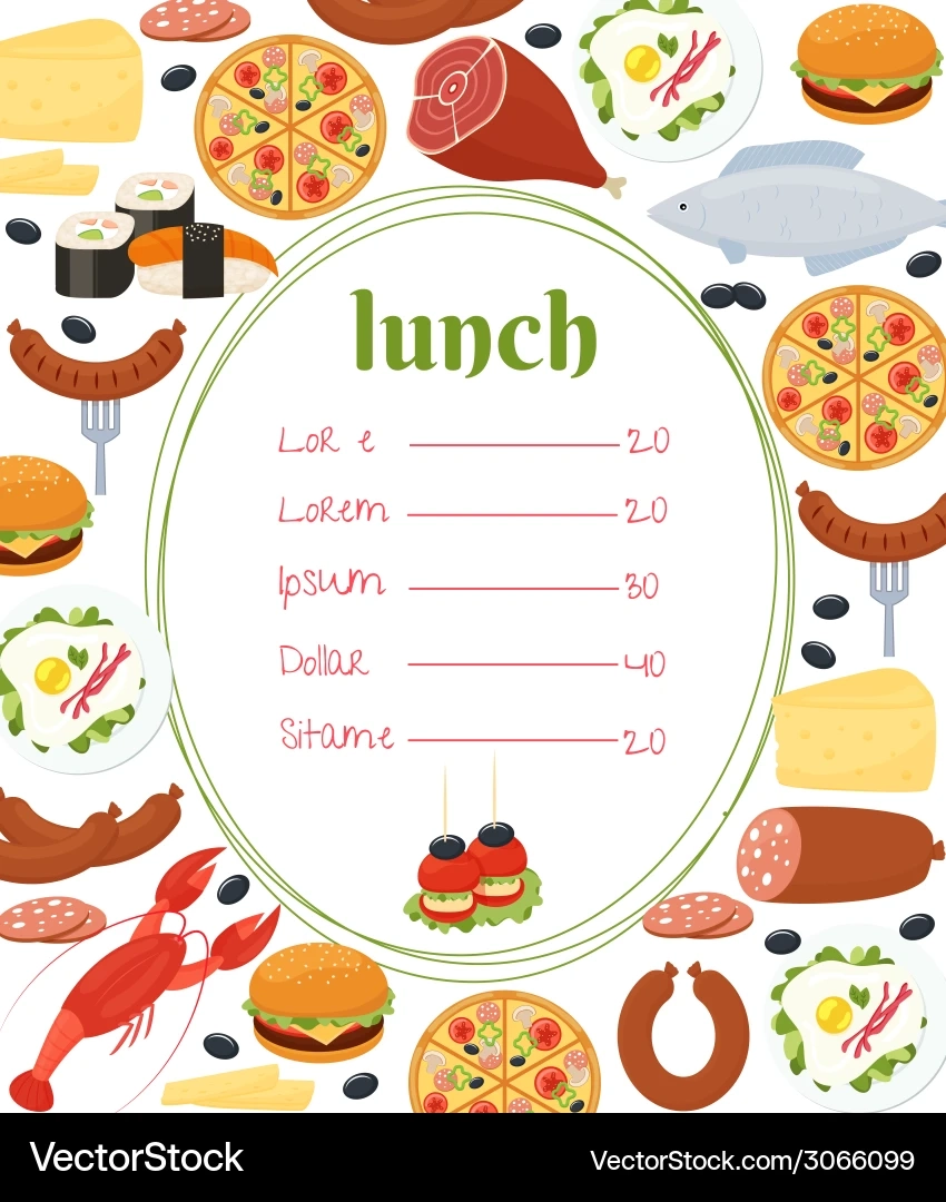 Free Circle Menu Templates Free Printable