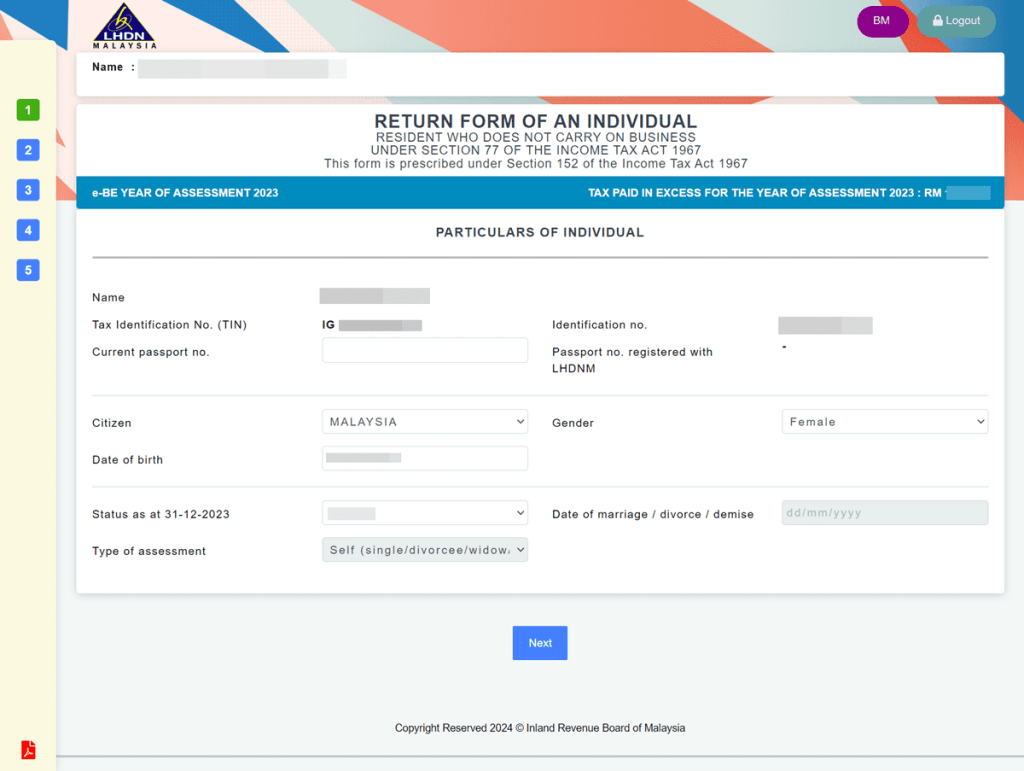 Form C 2026 Lhdn