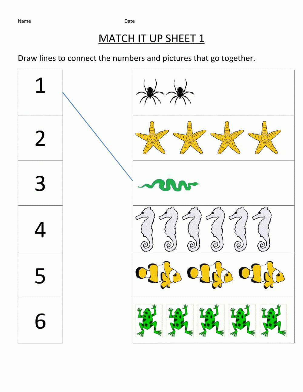 Printable Math Worksheet For Kindergarten