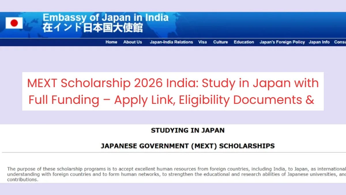MEXT Scholarship 2026 India Study In Japan With Full Funding 