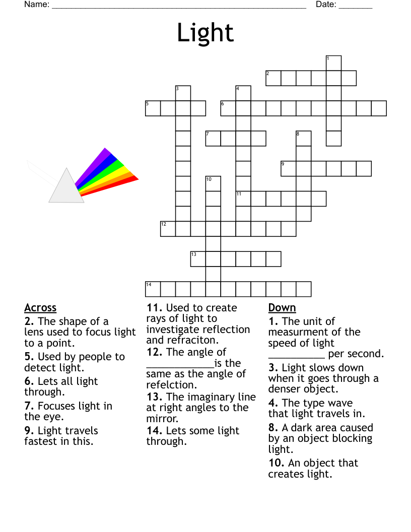 Mirror Eyes Crossword Puzzles To Print