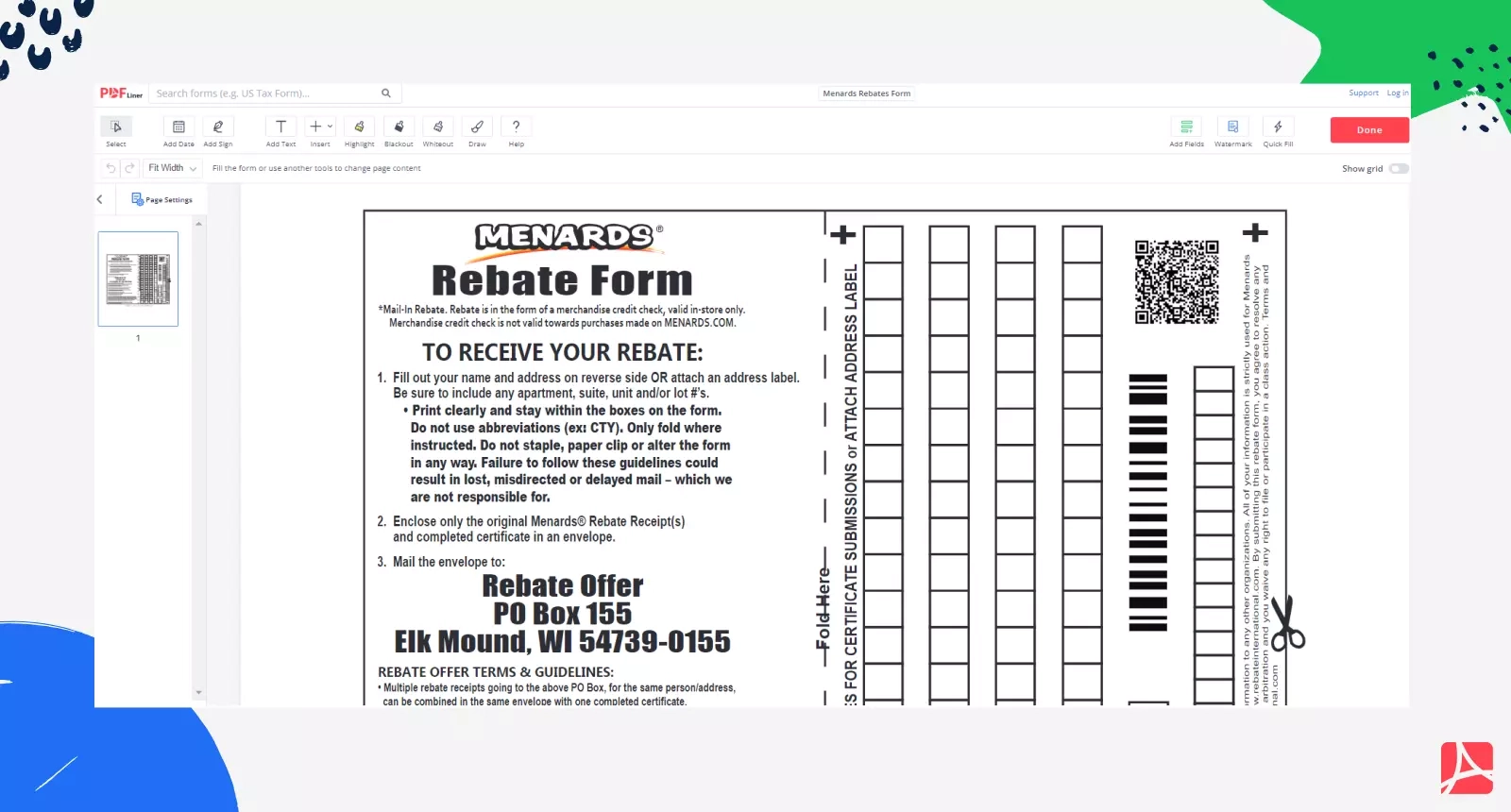 Menards Rebate Center Forms Printable