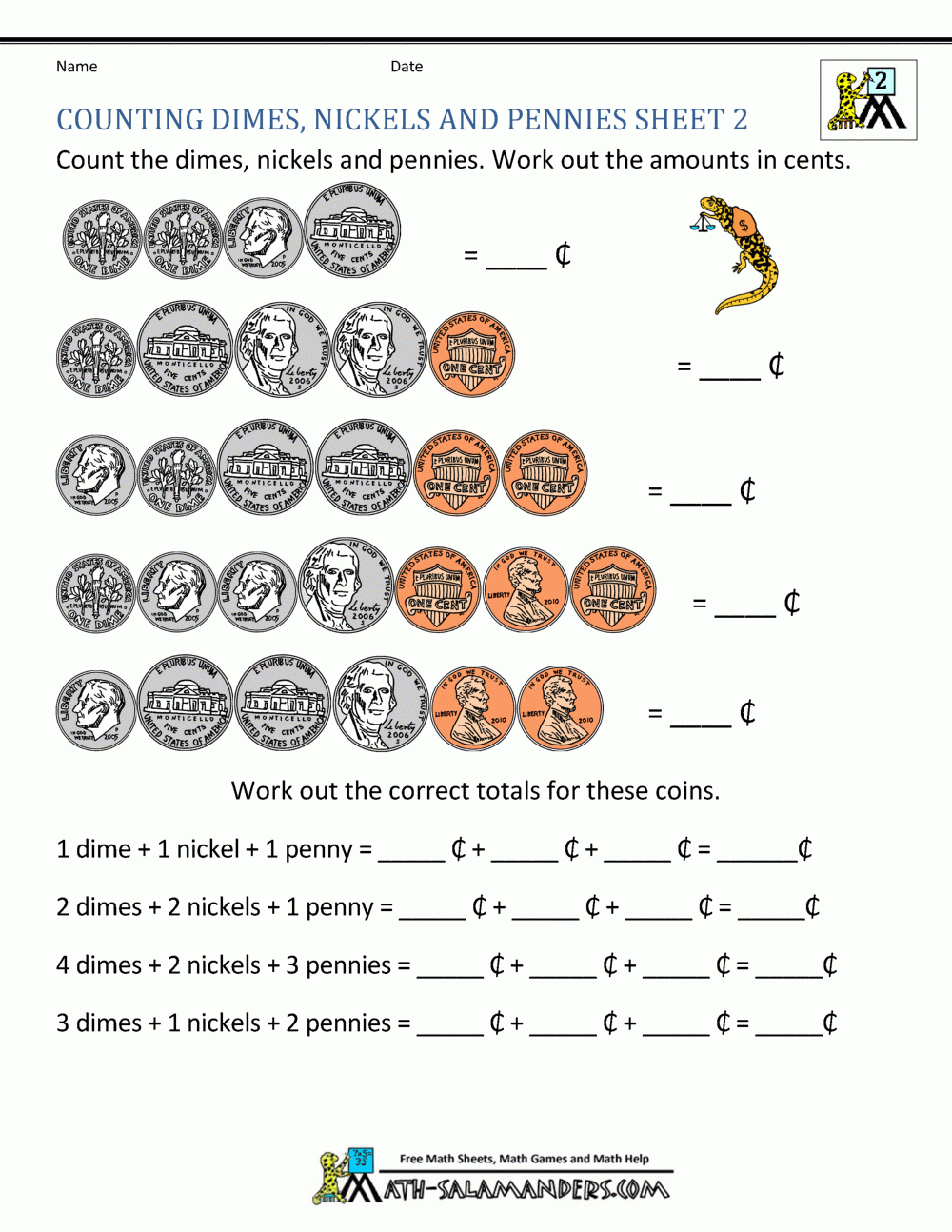 Printable 2nd Grade Math Worksheets Free