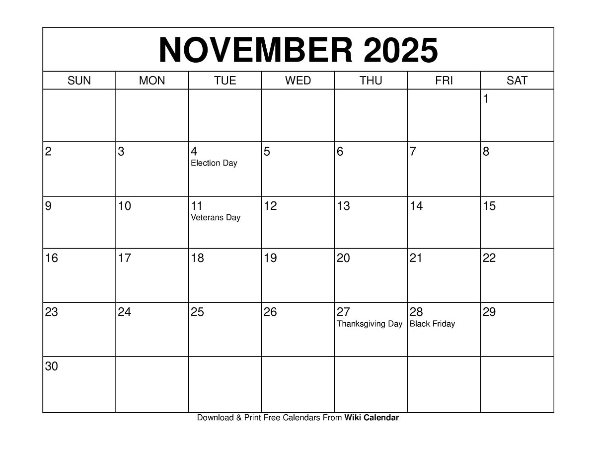 Monthly Calendar 2025 Free Printable Templates