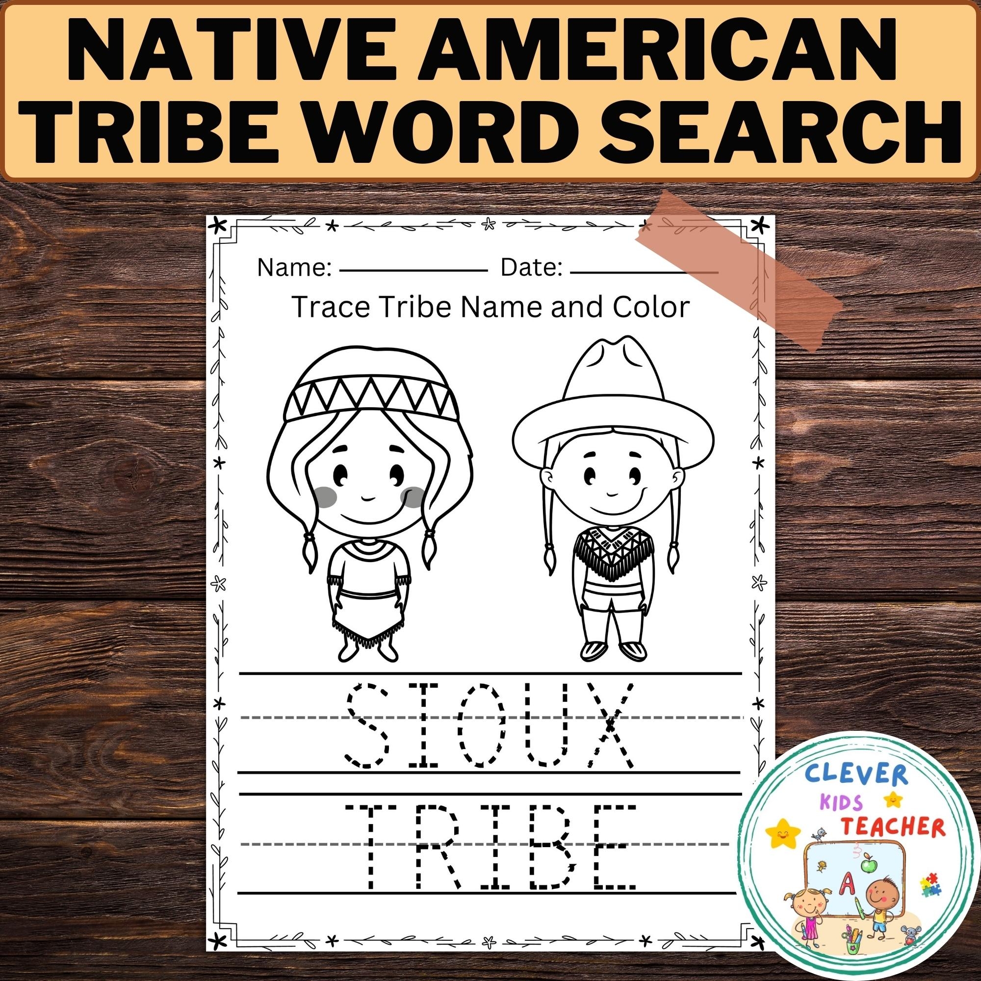 Native American Heritage Printable Pack Native American Tribes 