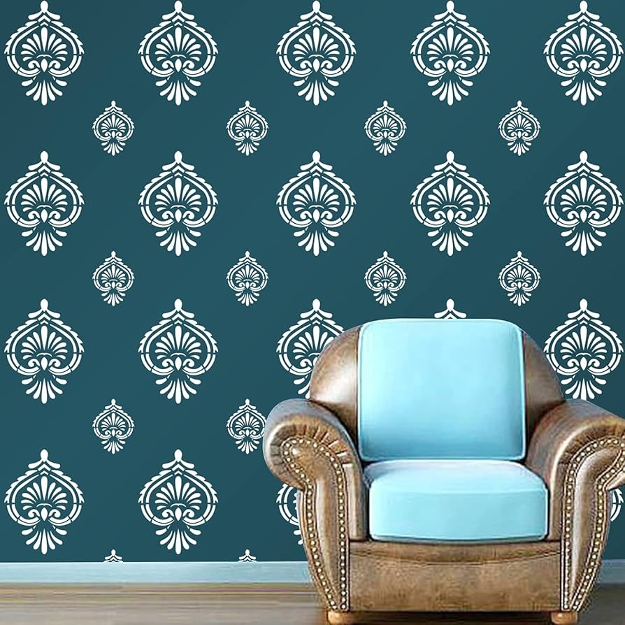 Nice Decor Mewari Print DIY Wall Stencils For Home Decorations 