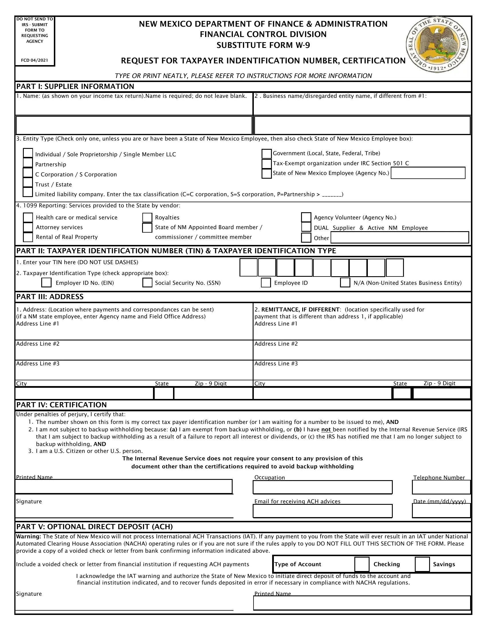 W9 Form To Print Off