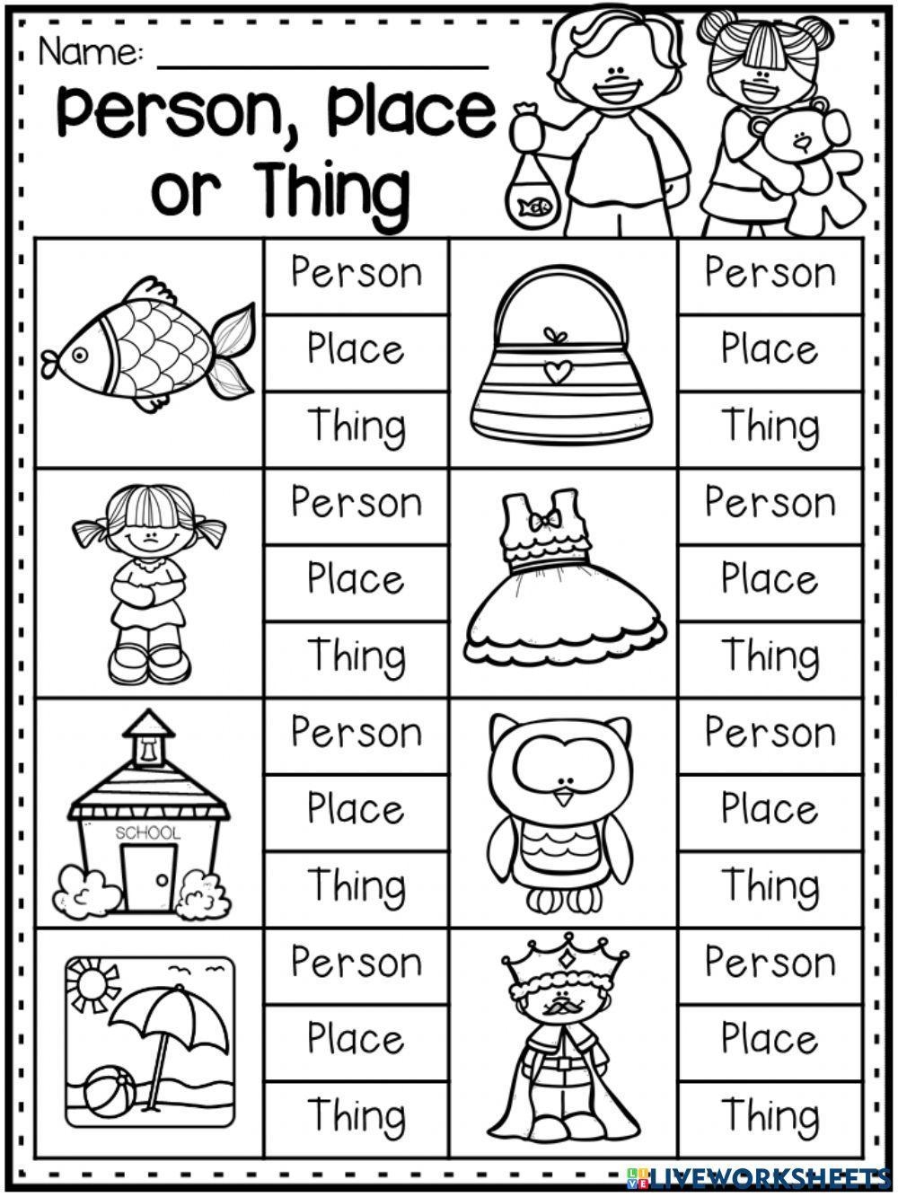Nouns Online Exercise For Grade 1 Live Worksheets Worksheets 