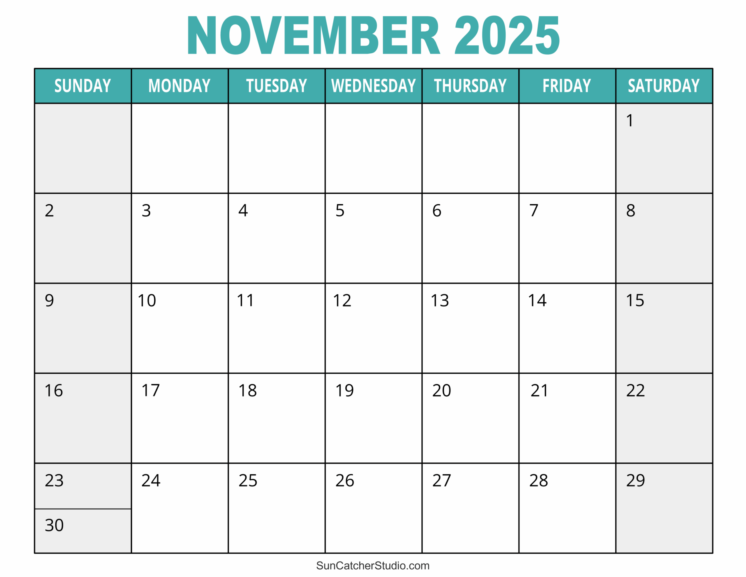 November Printable Calendar