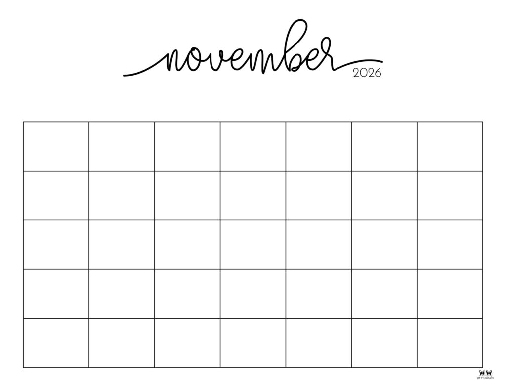 Good November Printable Calendar 2026