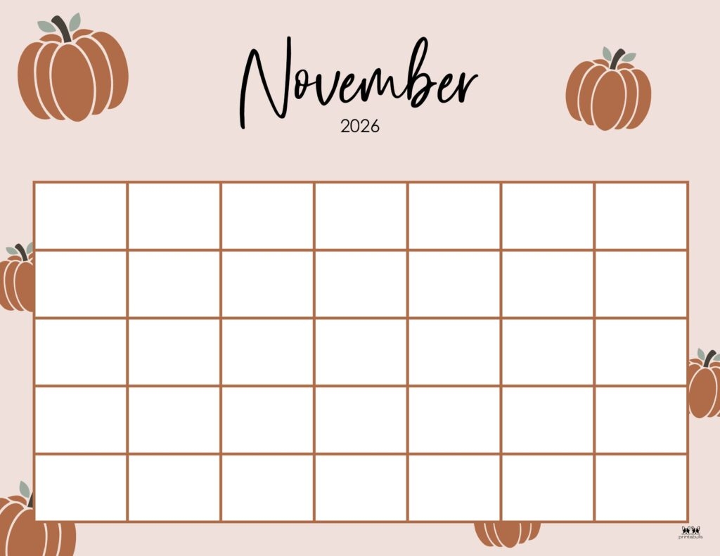 Free Printable Calendar 2026 November