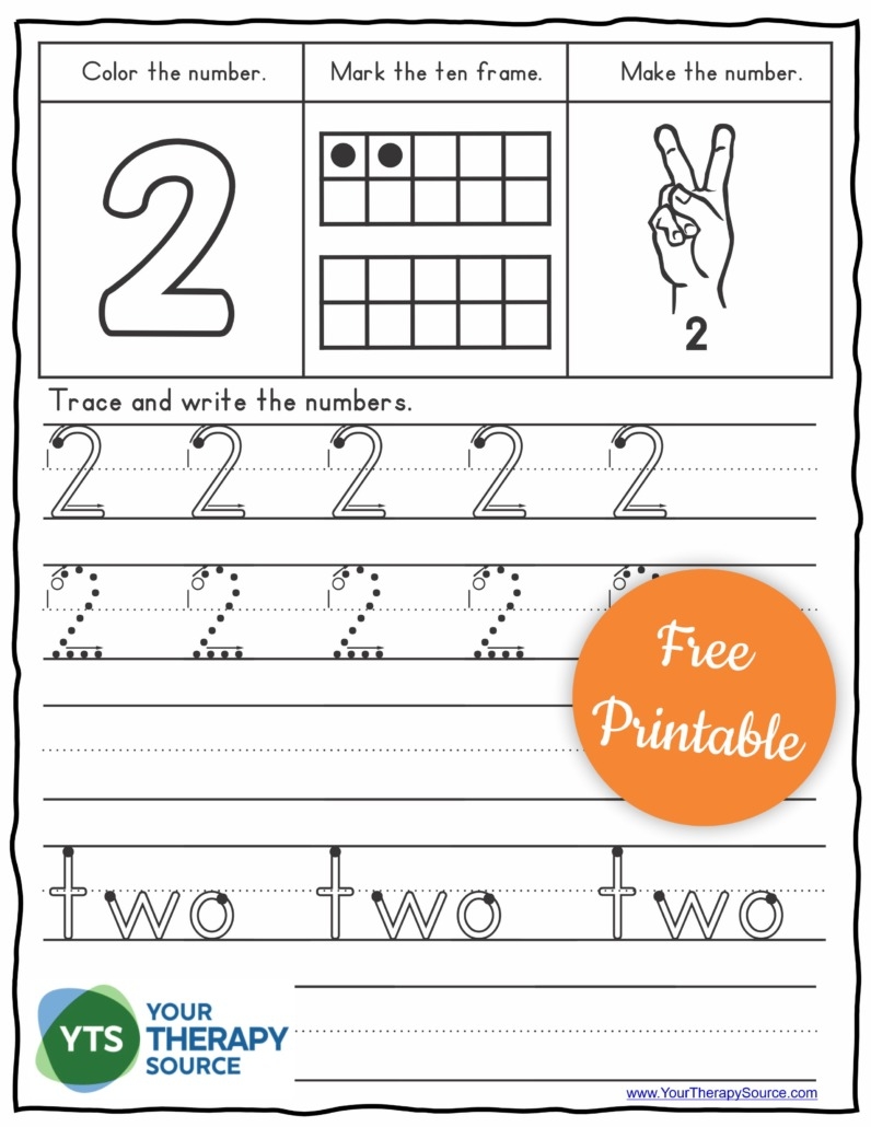 Free Printable Tracing Numbers Worksheets For Preschoolers