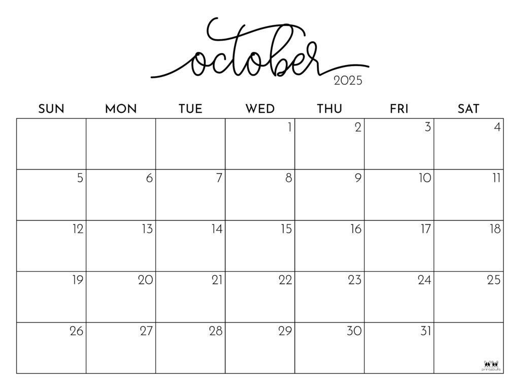 Printable October And November Calendar