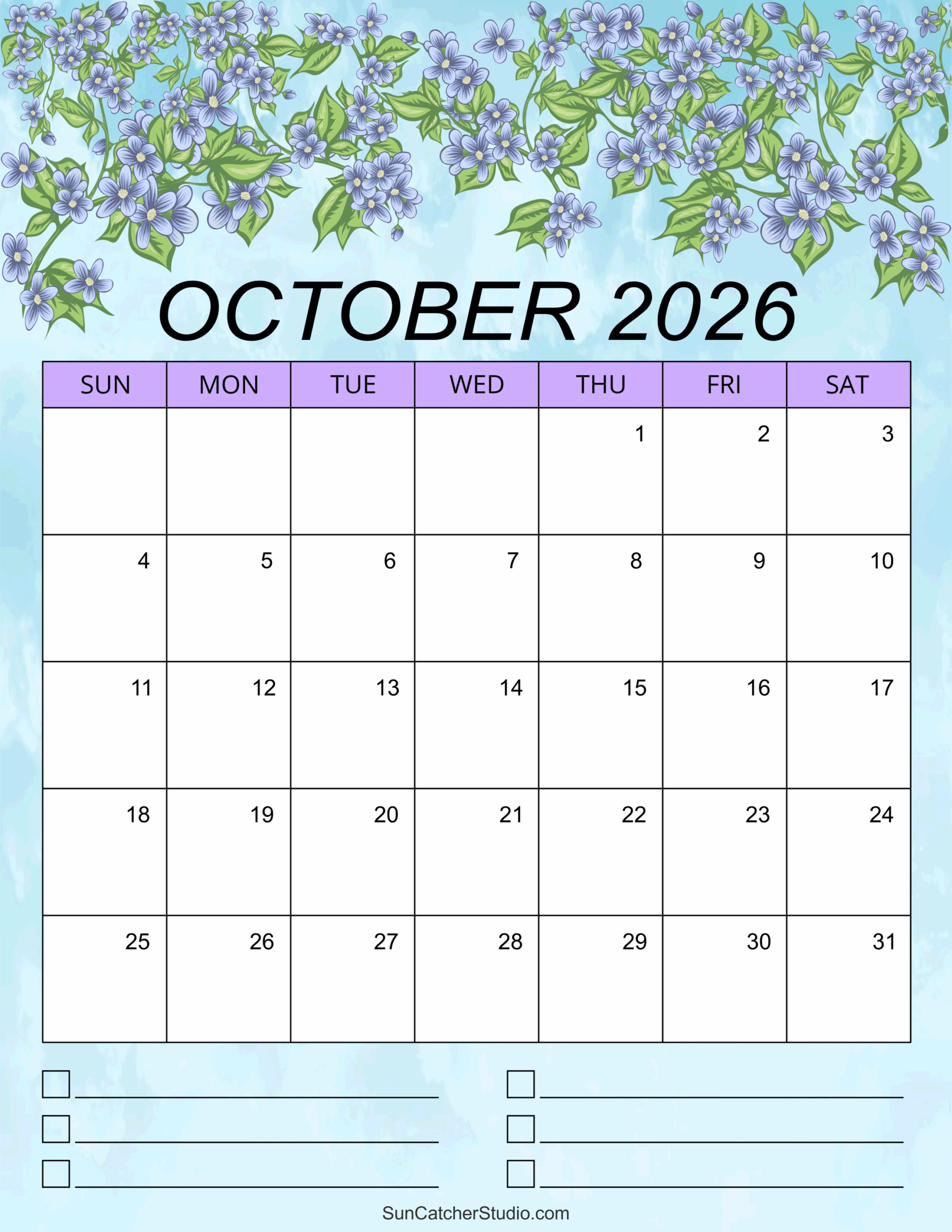 October 2026 Calendar Free Printable Free Printables October 2026 Calendar Free Printable Free Printables