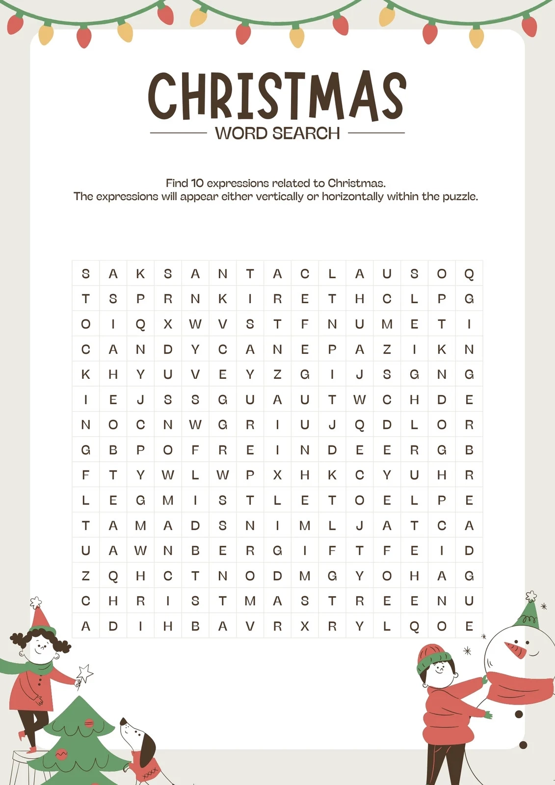 Page 2 Free Editable Christmas Worksheet Templates Canva