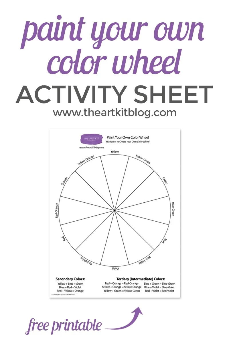 Paint Your Own Color Wheel FREE Printable The Art Kit