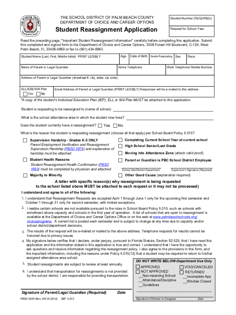 Palm Beach County School Reassignment Fill Out amp Sign Online DocHub