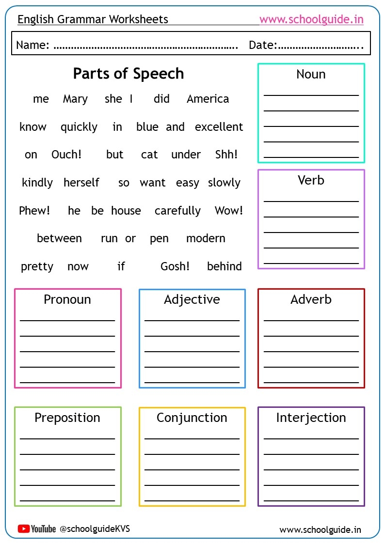 6th Grade Free Printable Worksheets Grammar