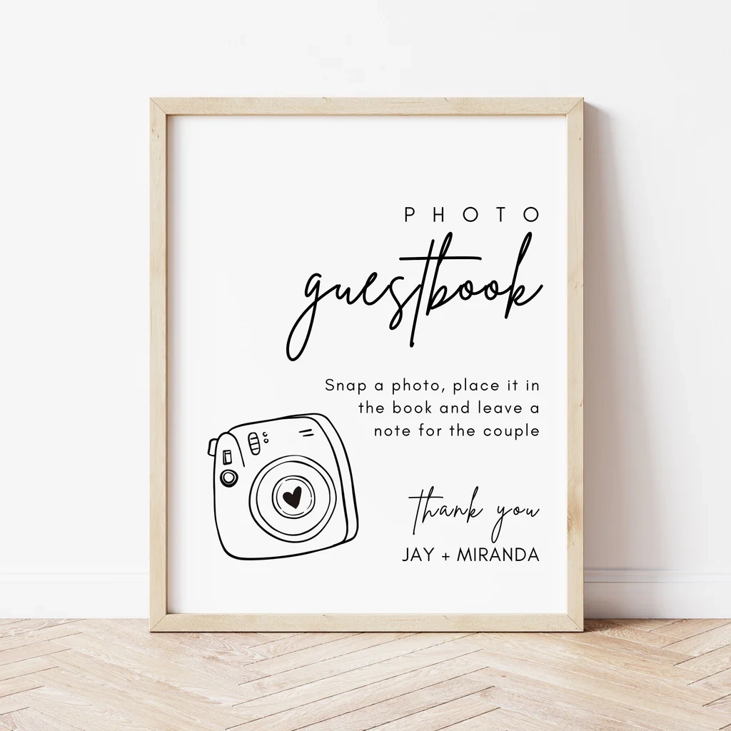 Photo Guest Book Sign Polaroid Guest Book Wedding Ollie Hank