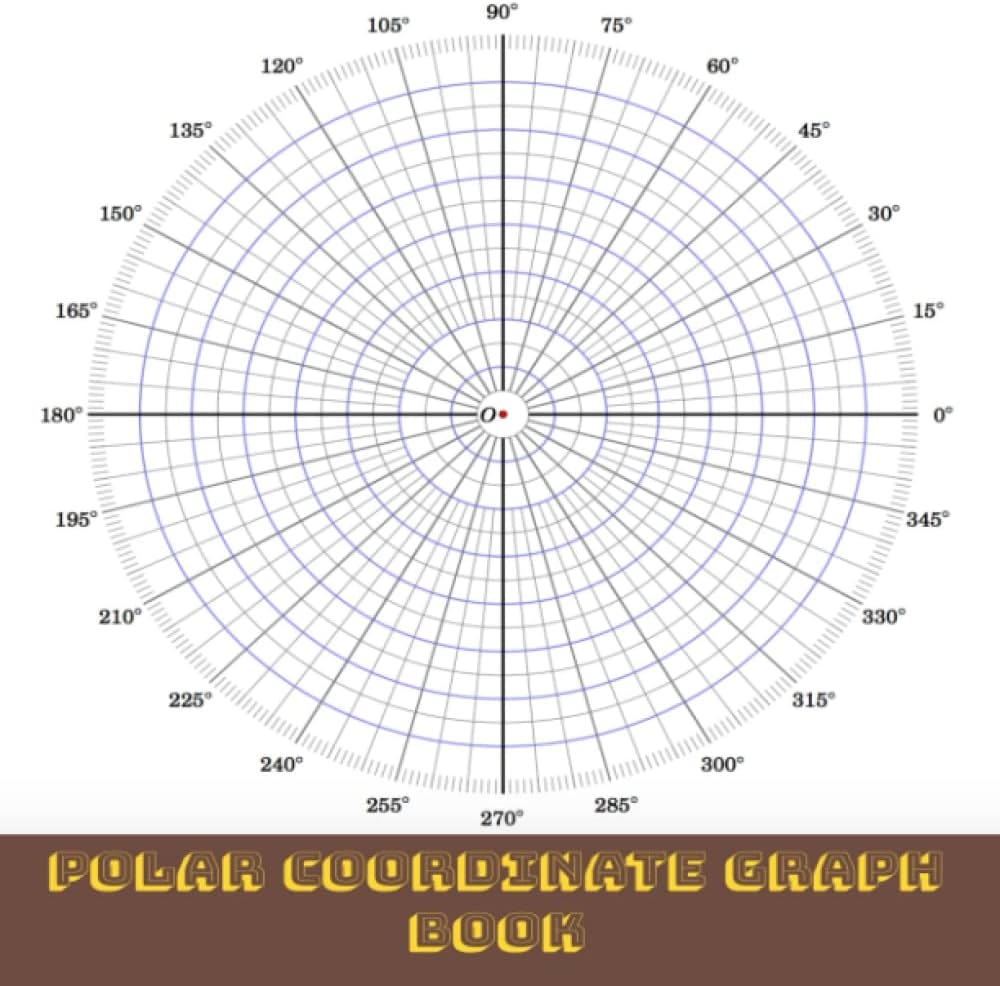 Polar Coordinate Graph Paper Notebook Polar Coordinates Ali 