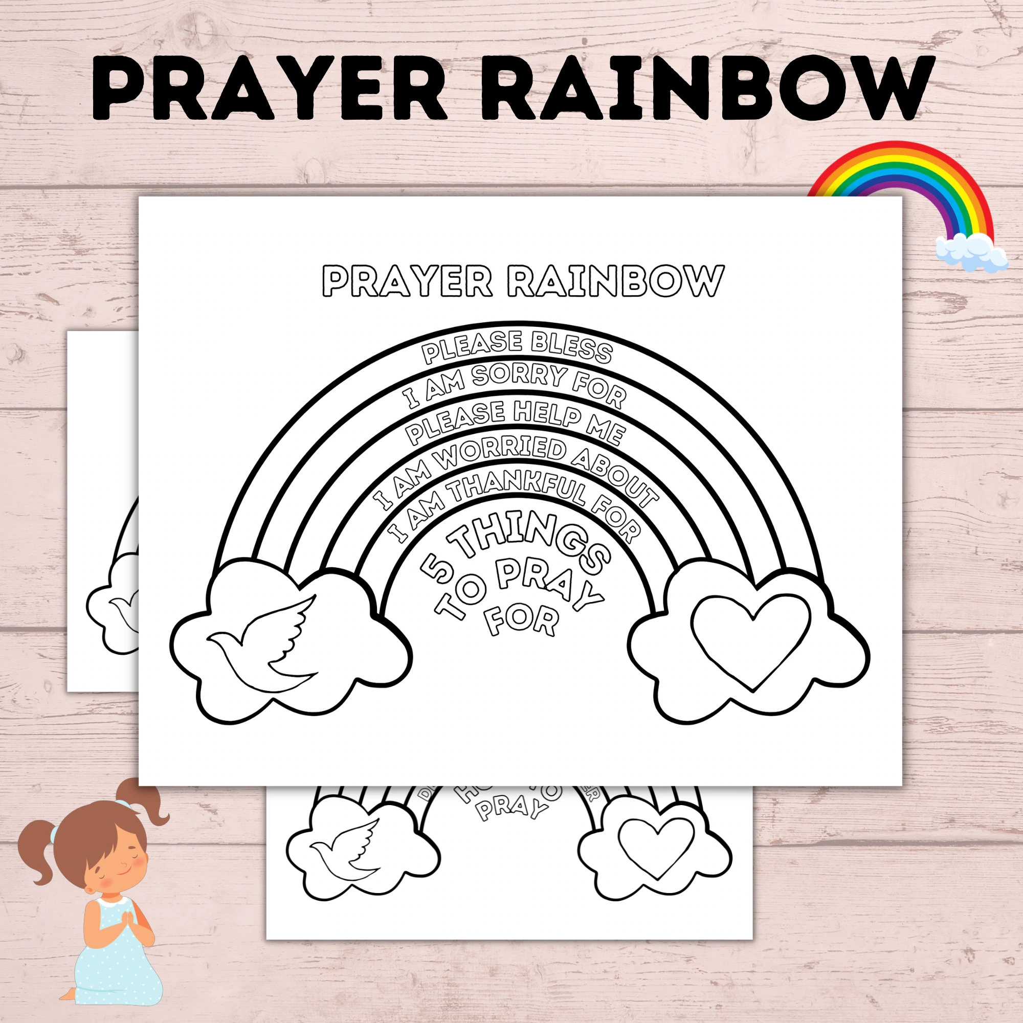 Prayer Rainbow Prayer Craft Prayer Activity Prayer 