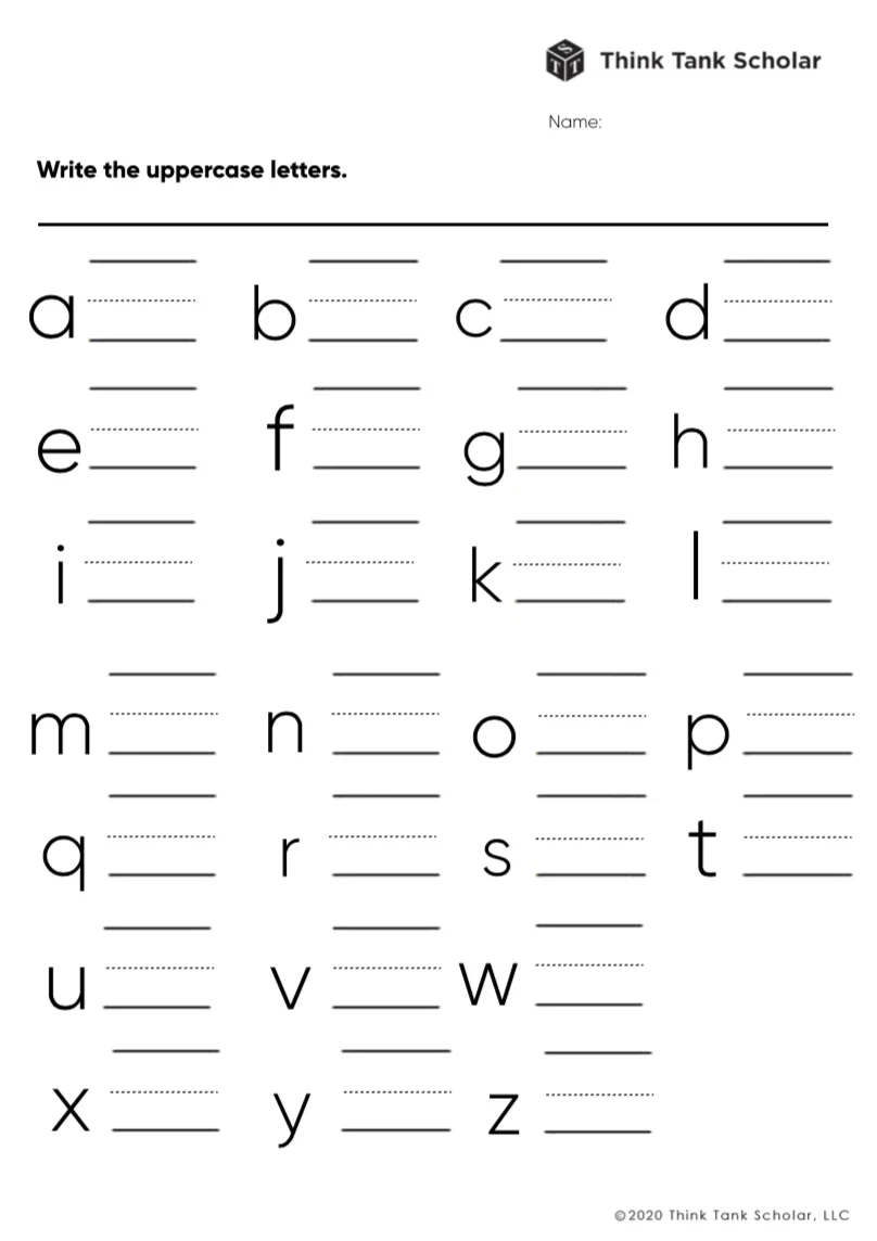 Printable Free Kindergarten Worksheets