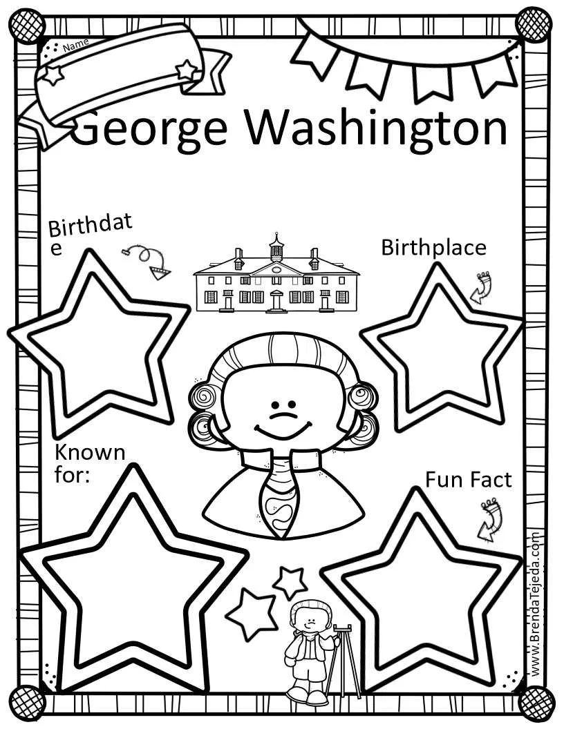Presidents Day Craft George Washington Abraham Lincoln Coloring 