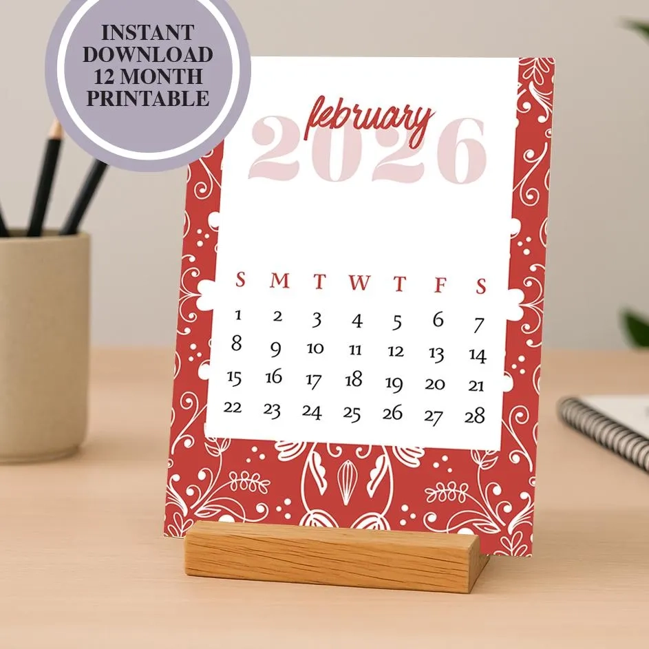 December Calendar Printable 2026 Violins