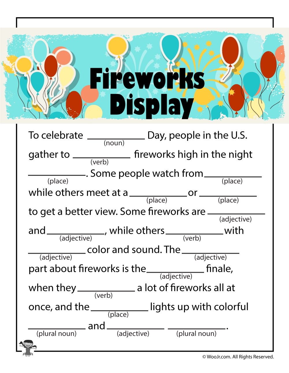 4th Of July Printable Worksheets
