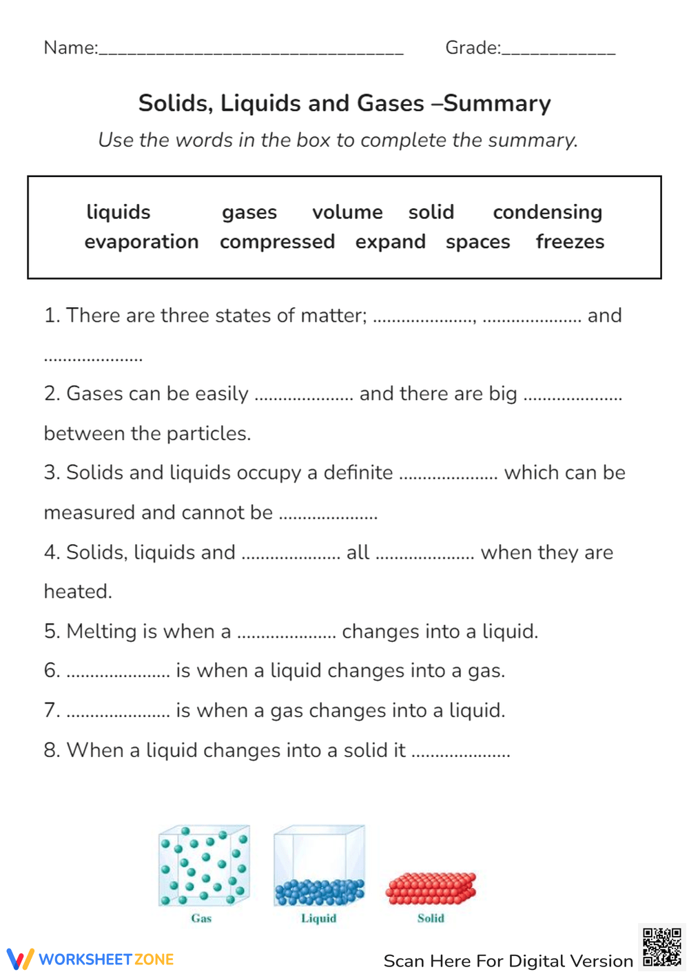 Free Printable Science Worksheets For Grade 6