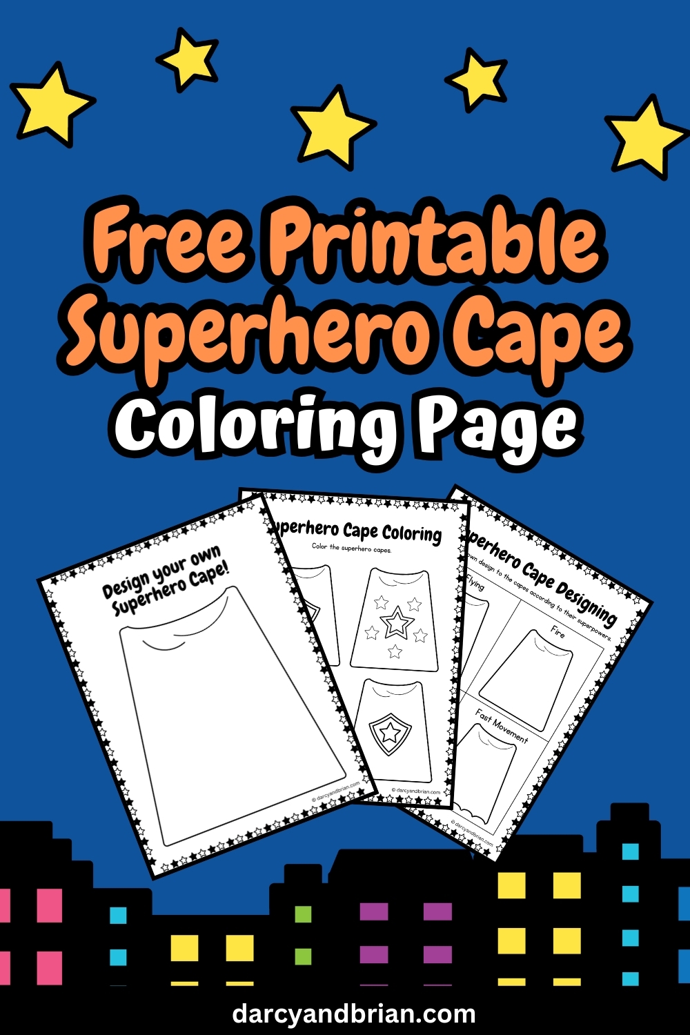 Design Your Own Superhero Cape Printable