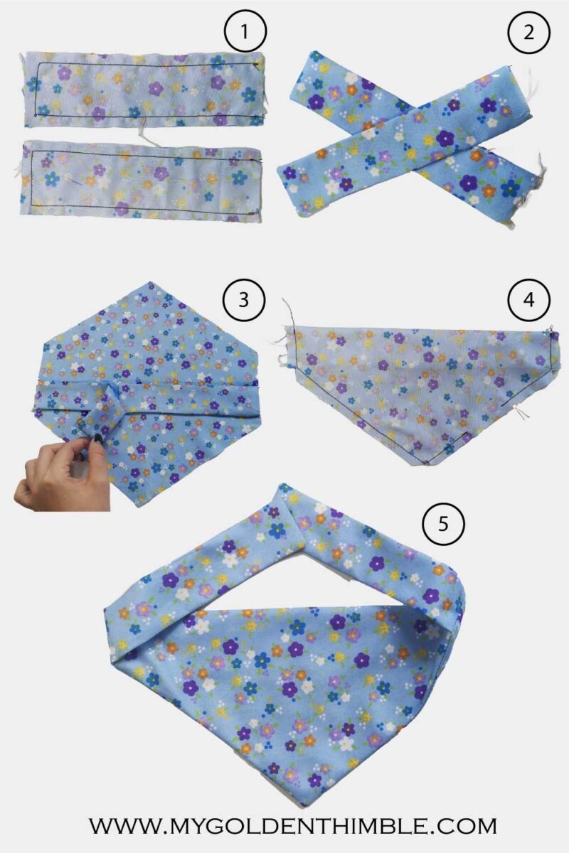 Printable Template How To Make A Dog Bandana Template Scrunchie 