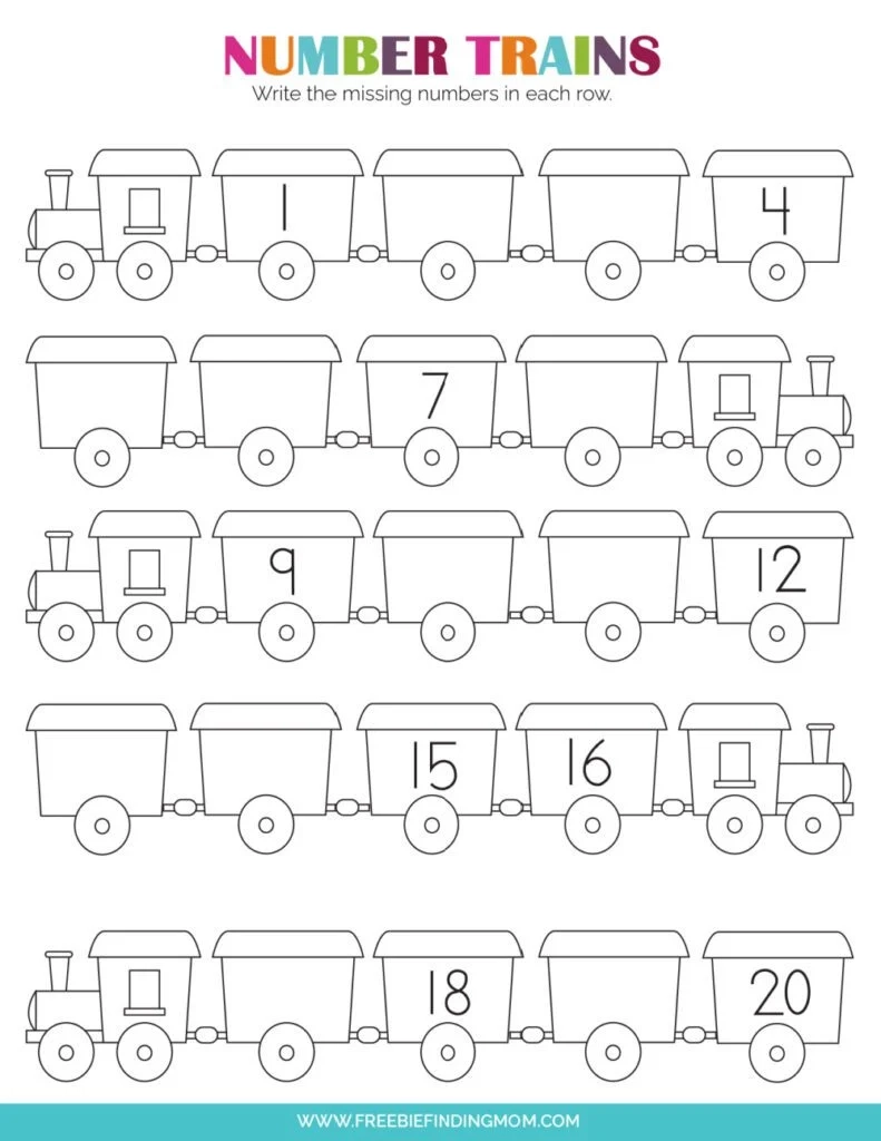 Kindergarten Number Worksheets Free Printable