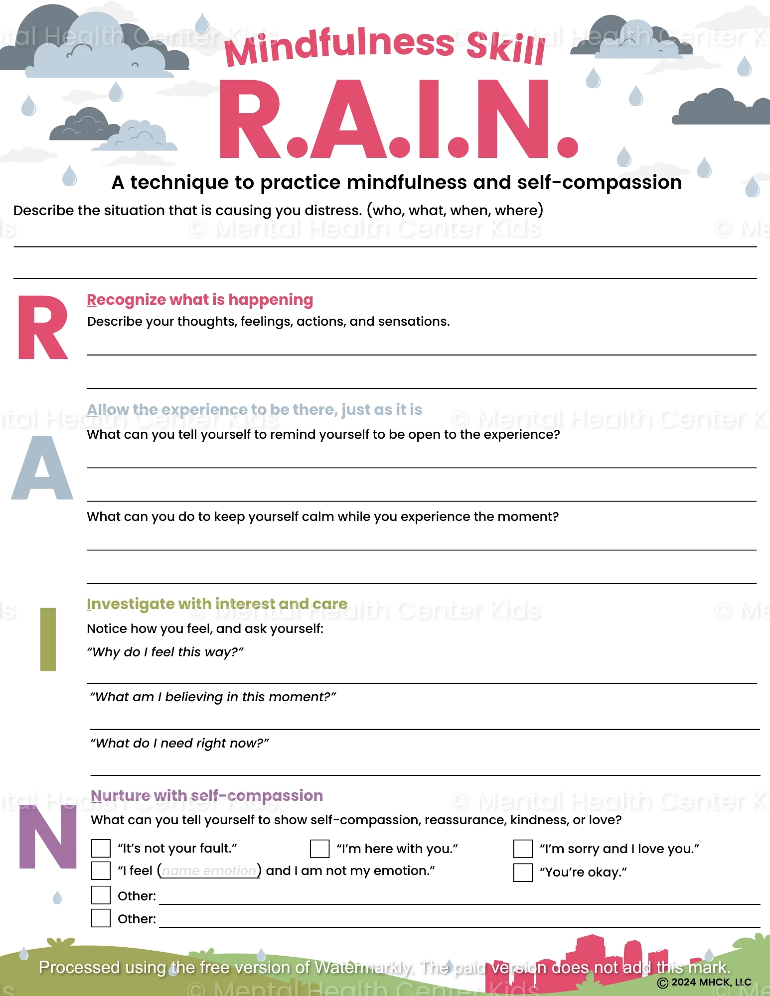 RAIN DBT Skill Worksheet