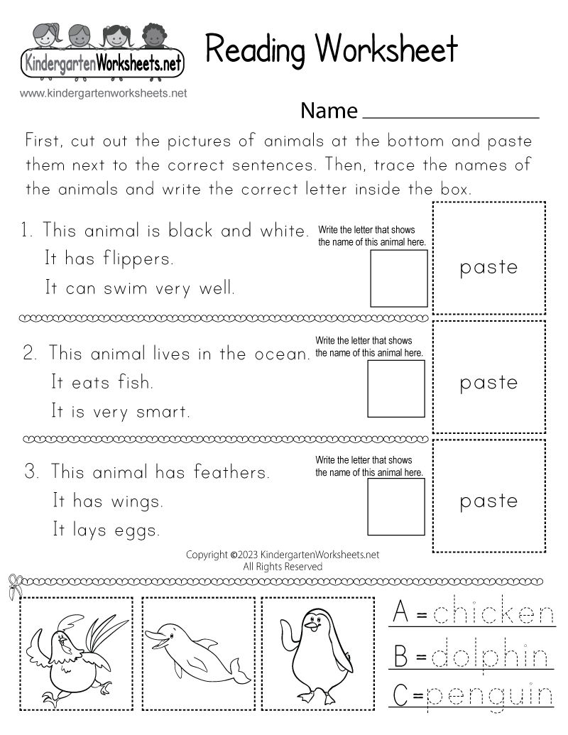 Reading Worksheet Free Printable Digital amp PDF