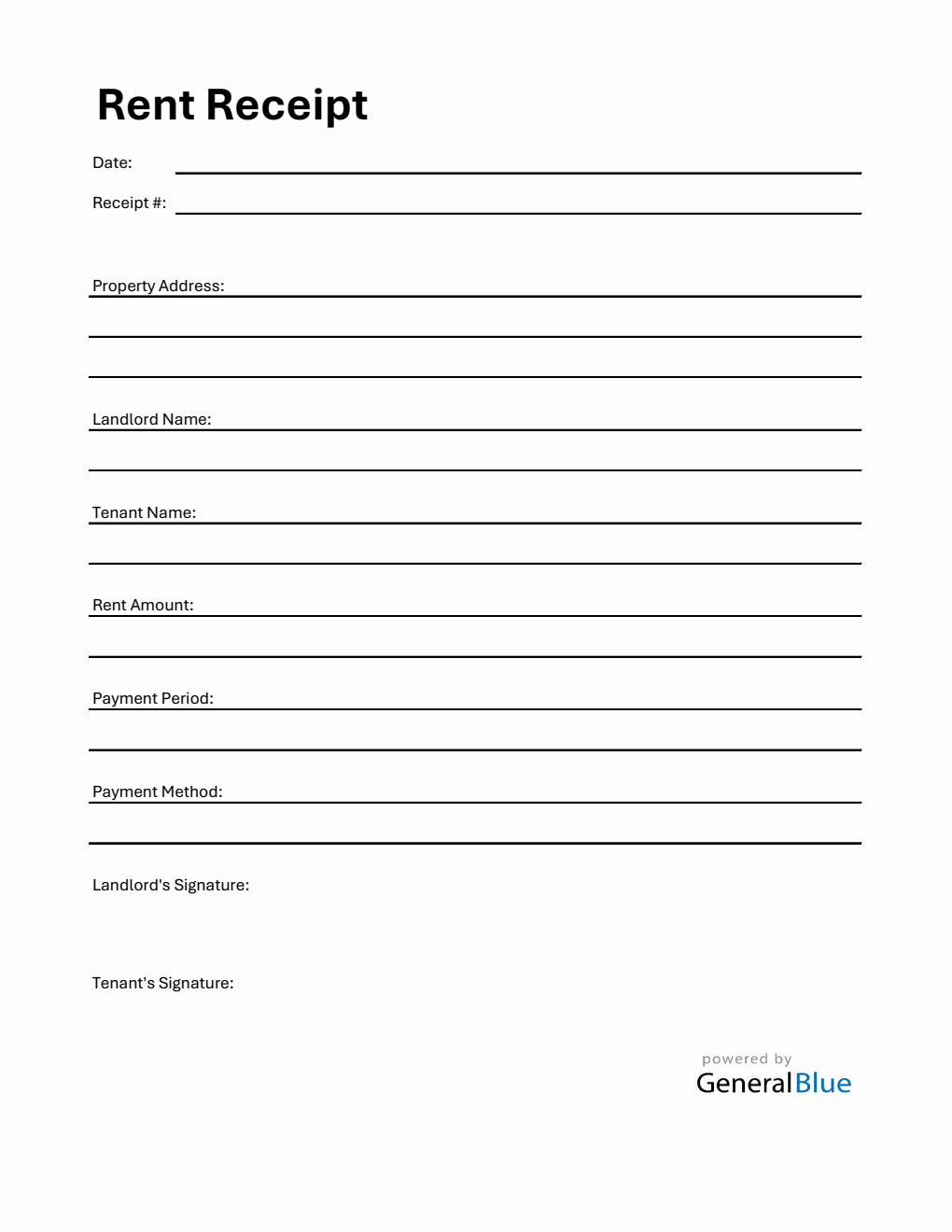 Rent Receipt Templates