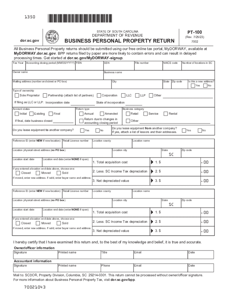 Printable Form Sc 100