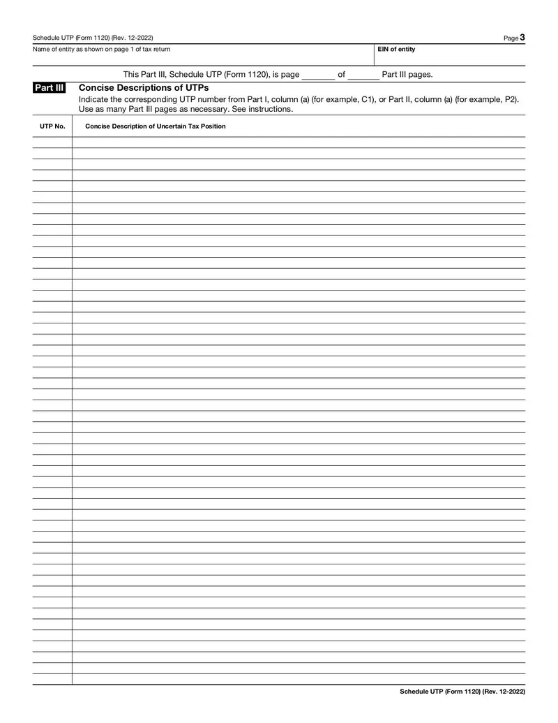Schedule UTP Form 1120 Fill And Sign Online With Lumin