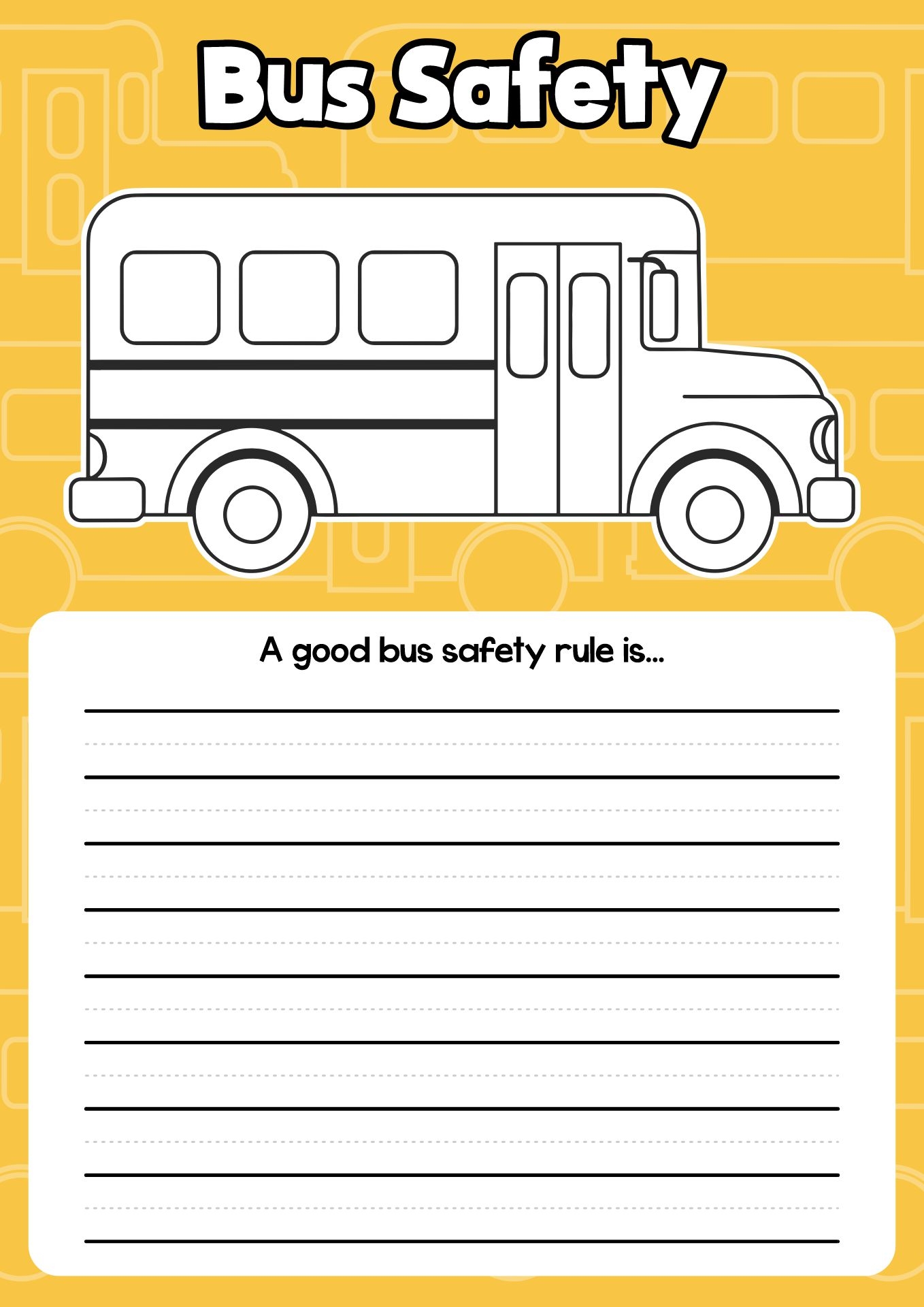 School Bus Rules 14 Free PDF Printables Printablee School Bus Rules 14 Free PDF Printables Printablee