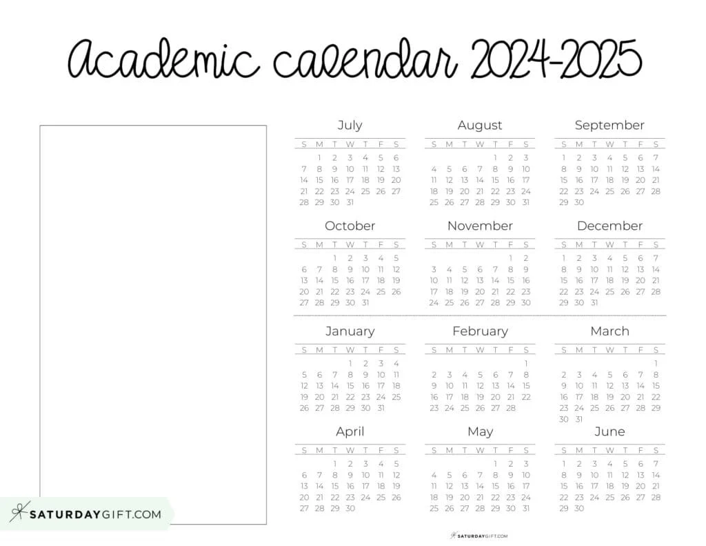 School Calendar Template 17 Cute Printable Academic Calendars 