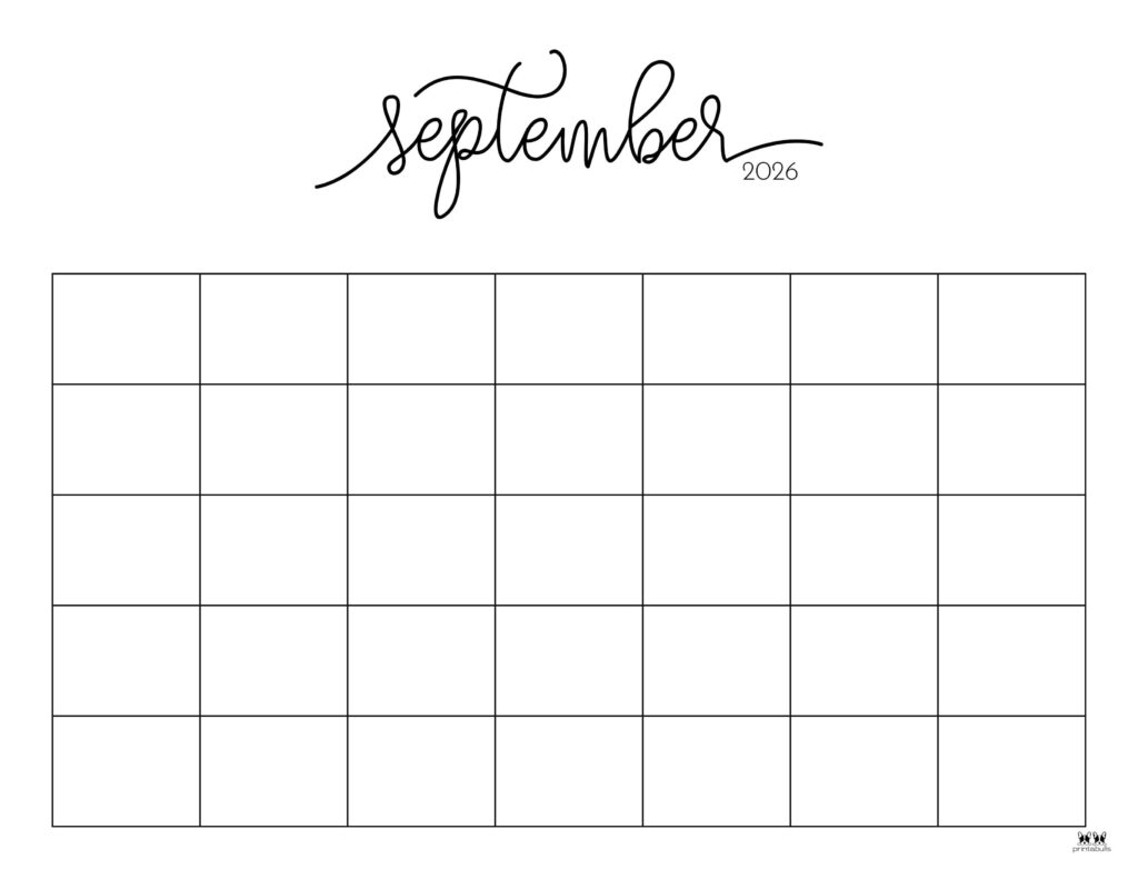 Free Printable Calendar Sept 2026