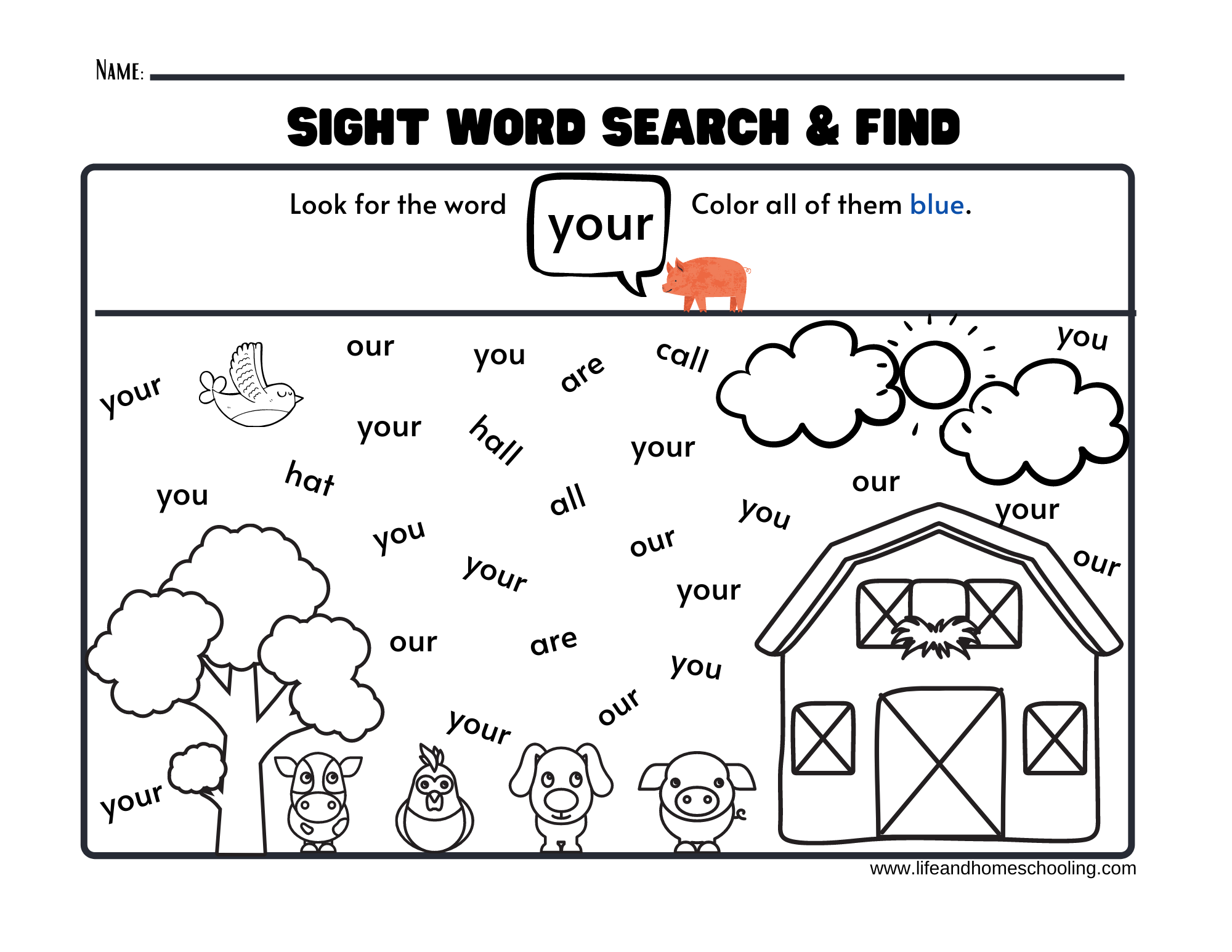 Sight Words Worksheets Free Printables