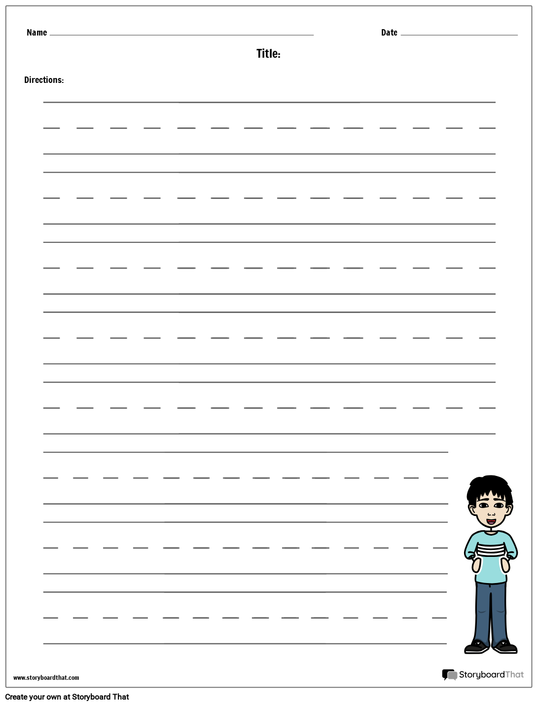 Simple Background Handwriting Practice Worksheet