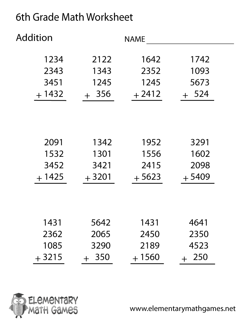 Printable Worksheets For 6th Graders For Free